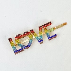 LOVE Rainbow Hair Clip